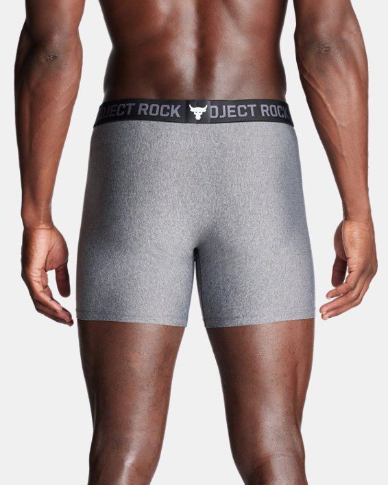 男士Project Rock Tech™ Mesh Boxerjock®5英寸內褲2條裝 in Gray image number 1